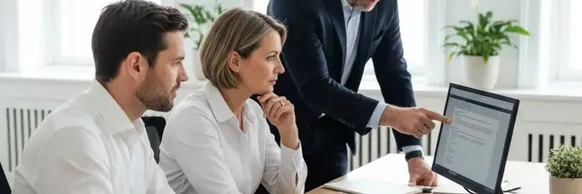 Welcoming young woman smiling, embodying customer-focused service.